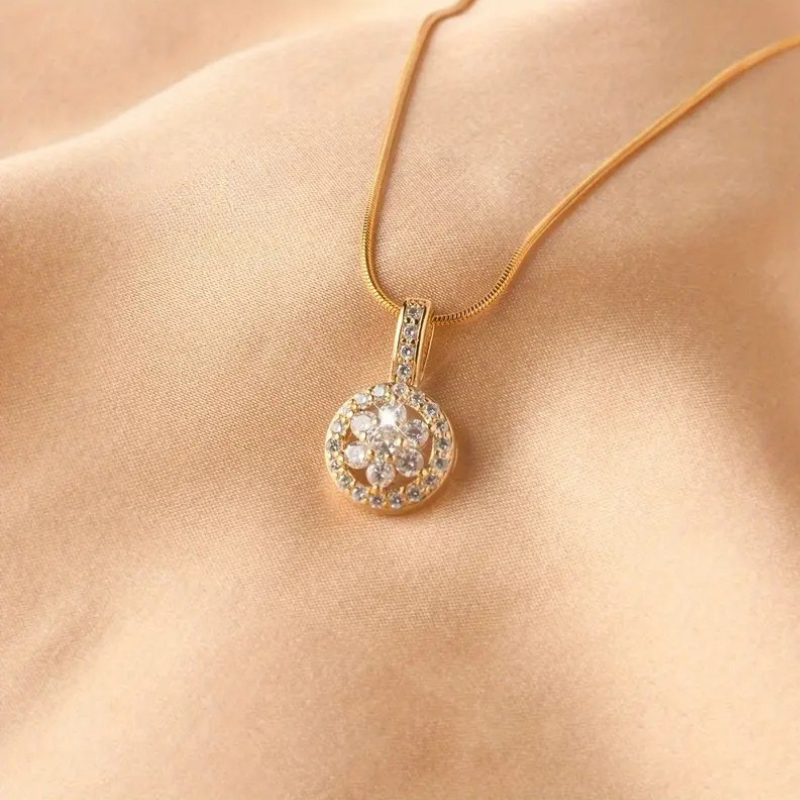 Gnistrande Guldhalsband | Tillsammans mot bröstcancer