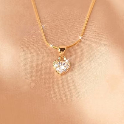 Gnistrande Hjärthalsband | Tillsammans mot bröstcancer