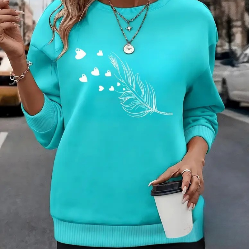 Fjäderhjärta Sweatshirt | Tillsammans mot Diabetes