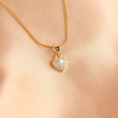 Gnistrande Hjärthalsband | Tillsammans mot bröstcancer