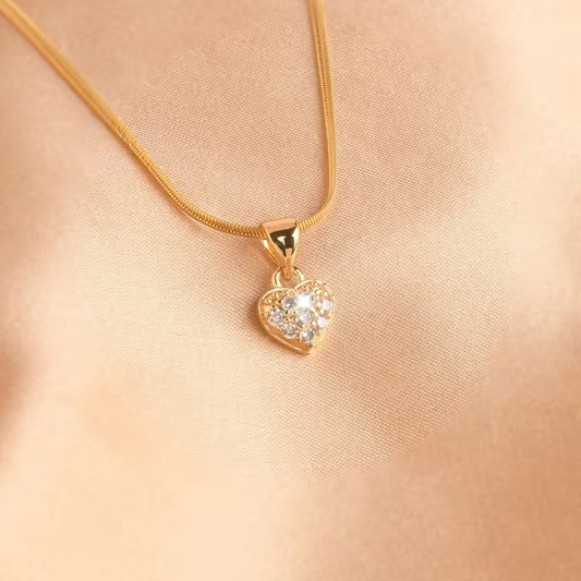 Gnistrande Hjärthalsband | Tillsammans mot bröstcancer