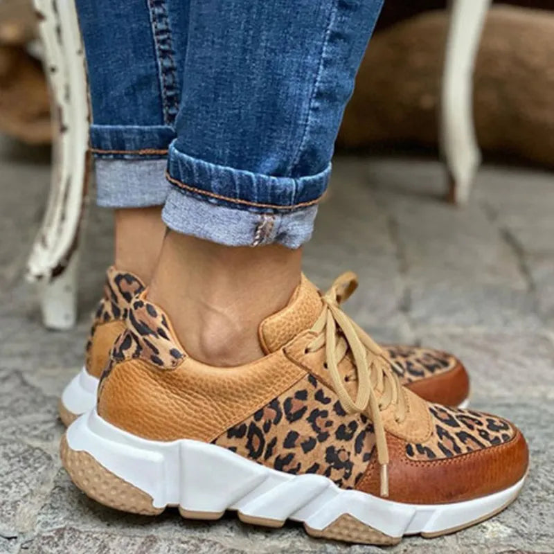 Lia™- Leopardmönstrade sneakers