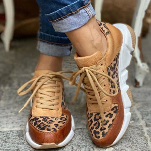 Lia™- Leopardmönstrade sneakers