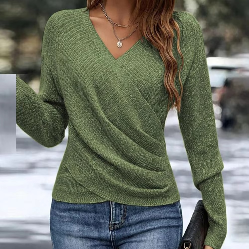 Rhea™- V-ringad Omlott Sweater