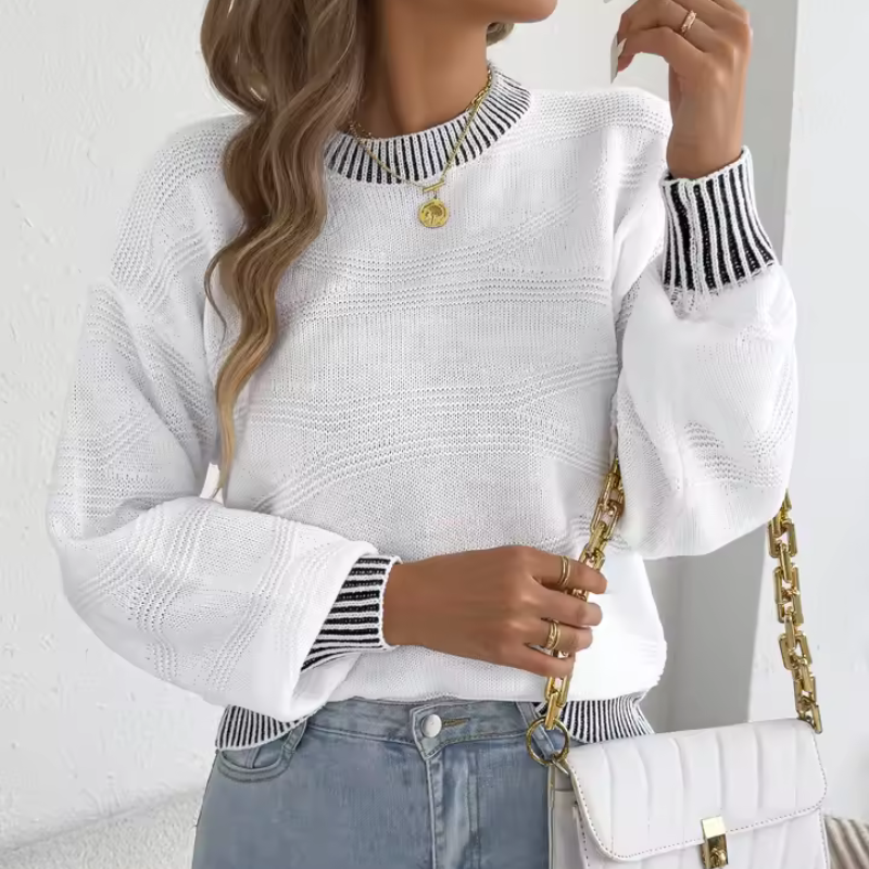 Chloe™- Stickad Rundhals Sweater