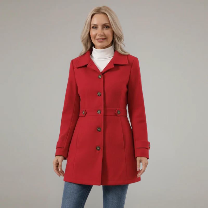 Avery™ – Kragförsedd Ullkappa