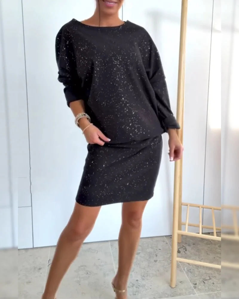 Selma™ – Glittrande stilren midiklänning