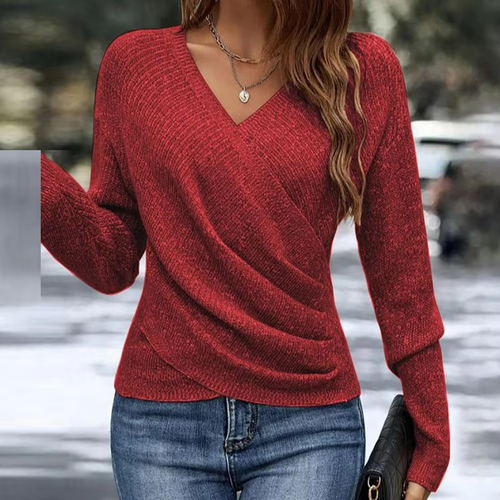 Rhea™- V-ringad Omlott Sweater