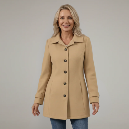 Avery™ – Kragförsedd Ullkappa