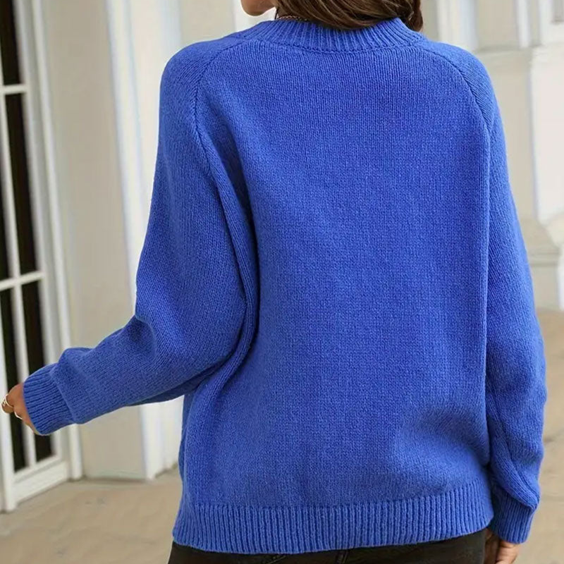 Sophia™- Avslappnad Stickad Tröja