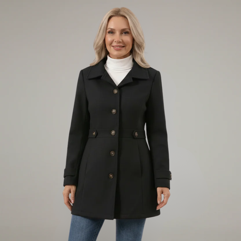 Avery™ – Kragförsedd Ullkappa