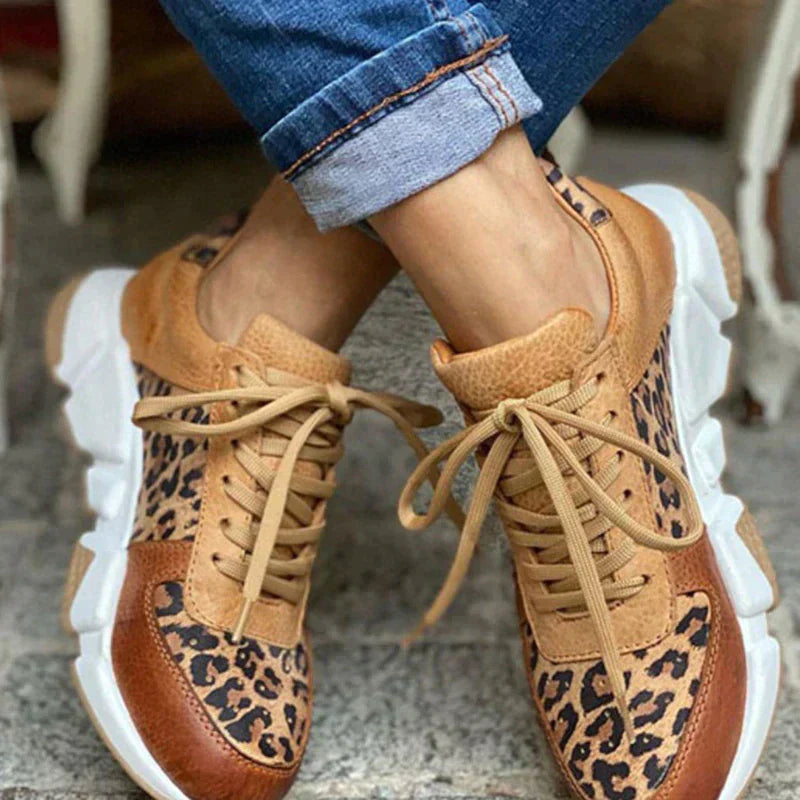Lia™- Leopardmönstrade sneakers