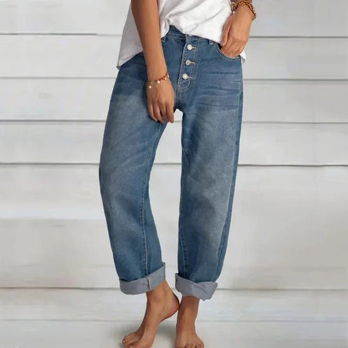 Tove™ - Stilfulla Jeans med Lös Passform och Hög Midja