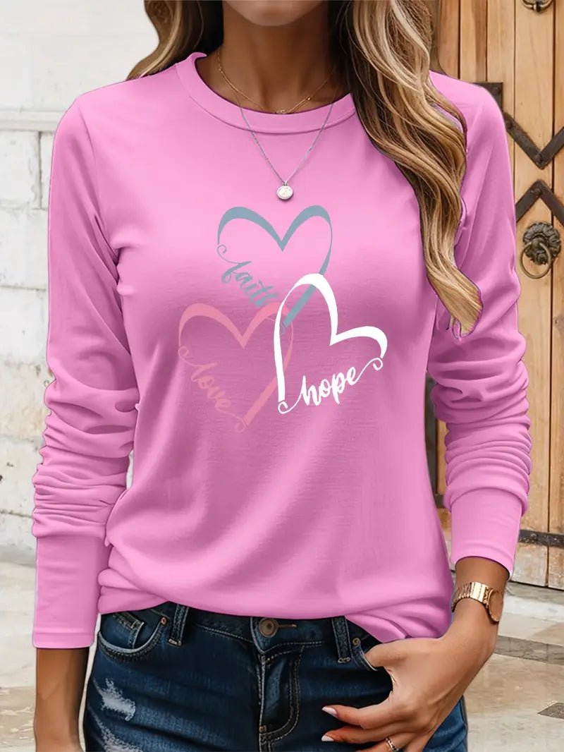 Hopeful Hearts långärmad tröja | Tillsammans mot bröstcancer