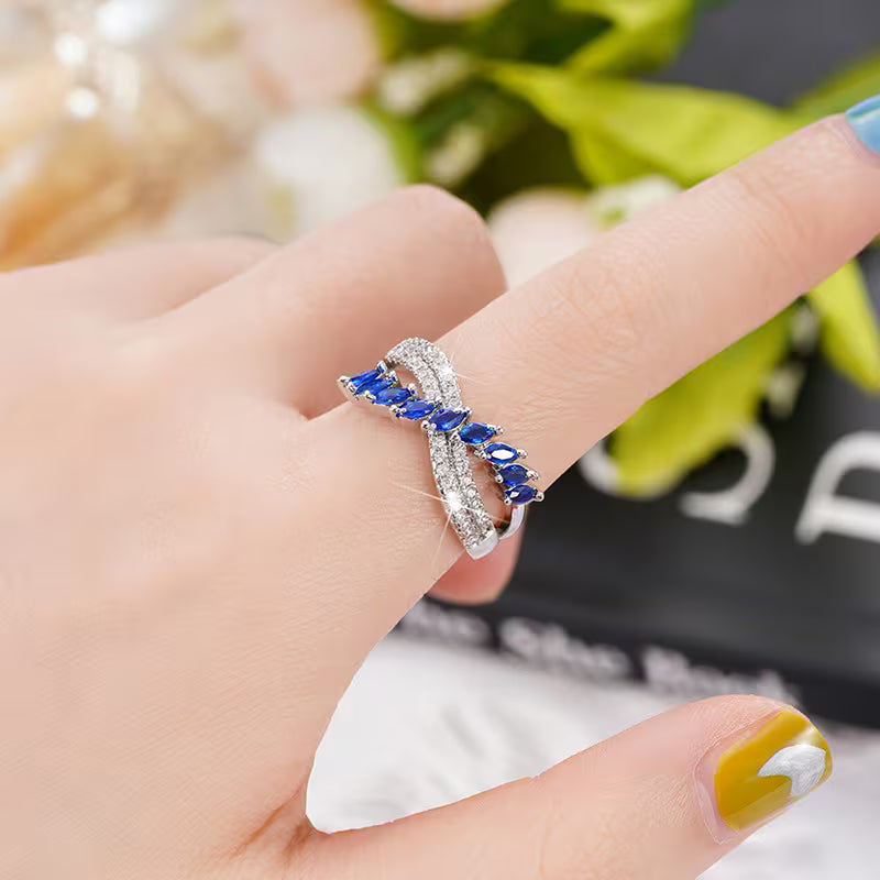 Blå Zirkonia Ring | Tillsammans mot Diabetes