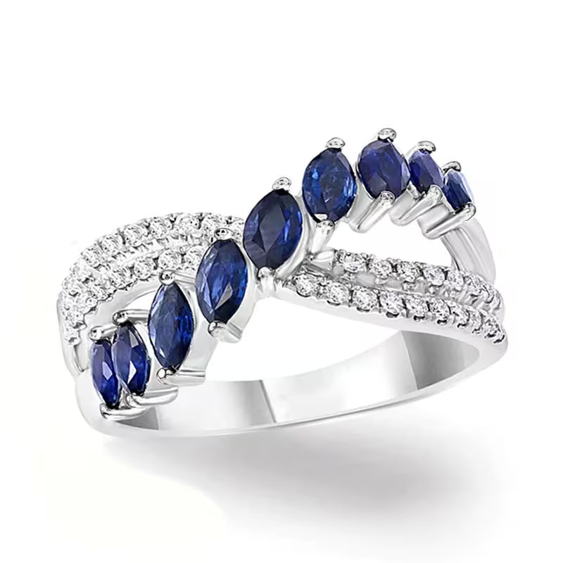 Blå Zirkonia Ring | Tillsammans mot Diabetes