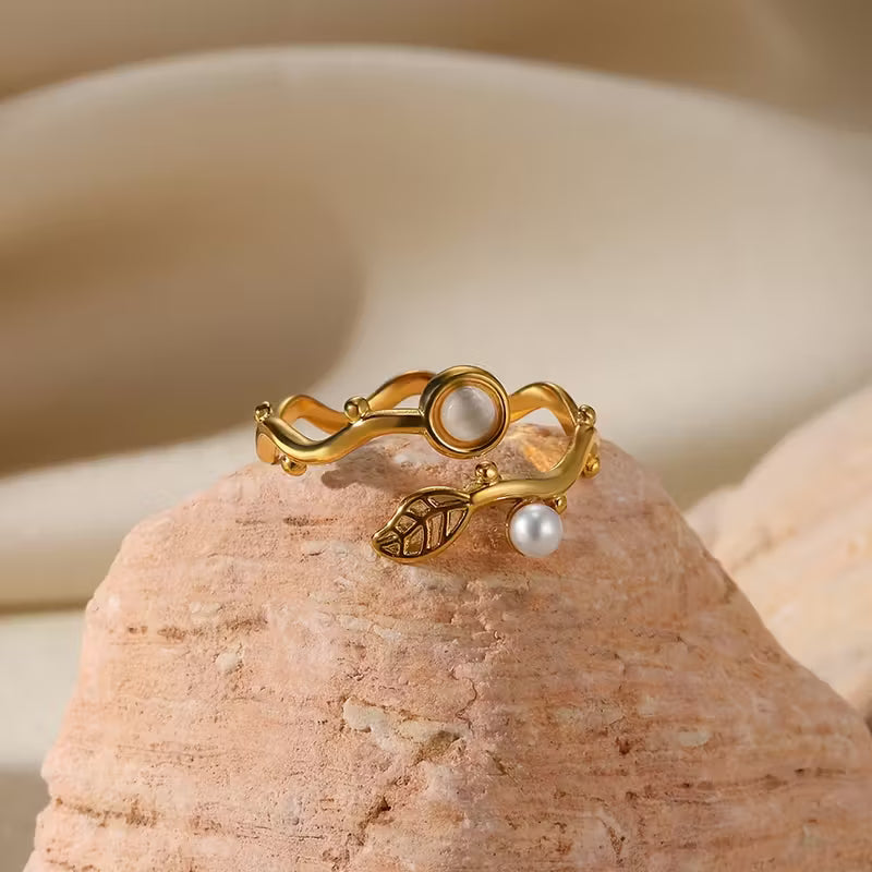 Löv Guld ring | Tillsammans mot Bröstcancer