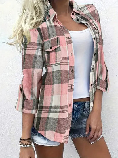 Somrig Rutigt Skjorta | Tillsammans mot bröstcancer