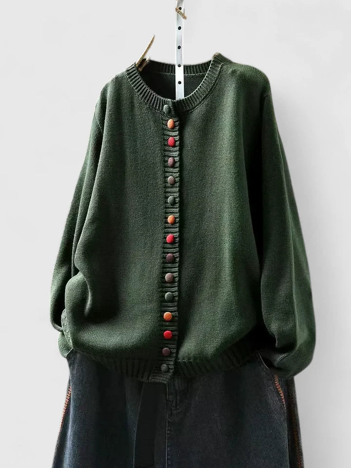 Hedda™ – Färgglad Knappkofta