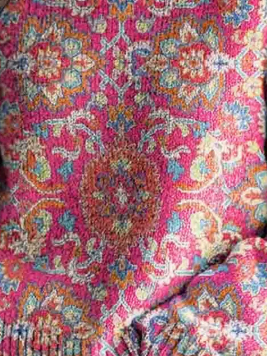 Elina™ – Mönstrad stickad sweater